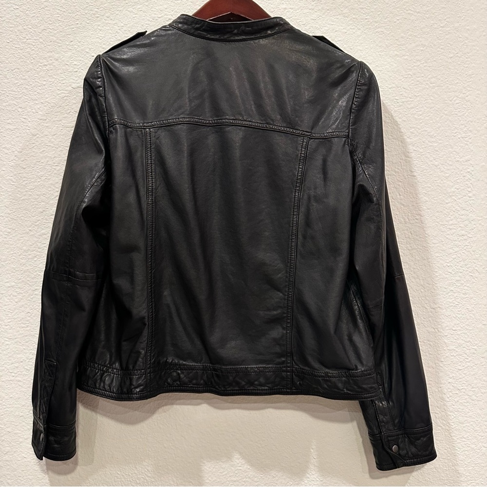 Hinge Patch Pocket Leather Jacket - image 7